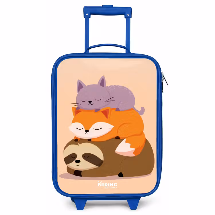 Kids’ Suitcase - Blue - Animals - Sleep - Together — 2