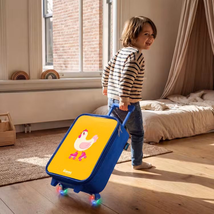 Kids’ Suitcase - Blue - Kip - Roller skates - Yellow — 5