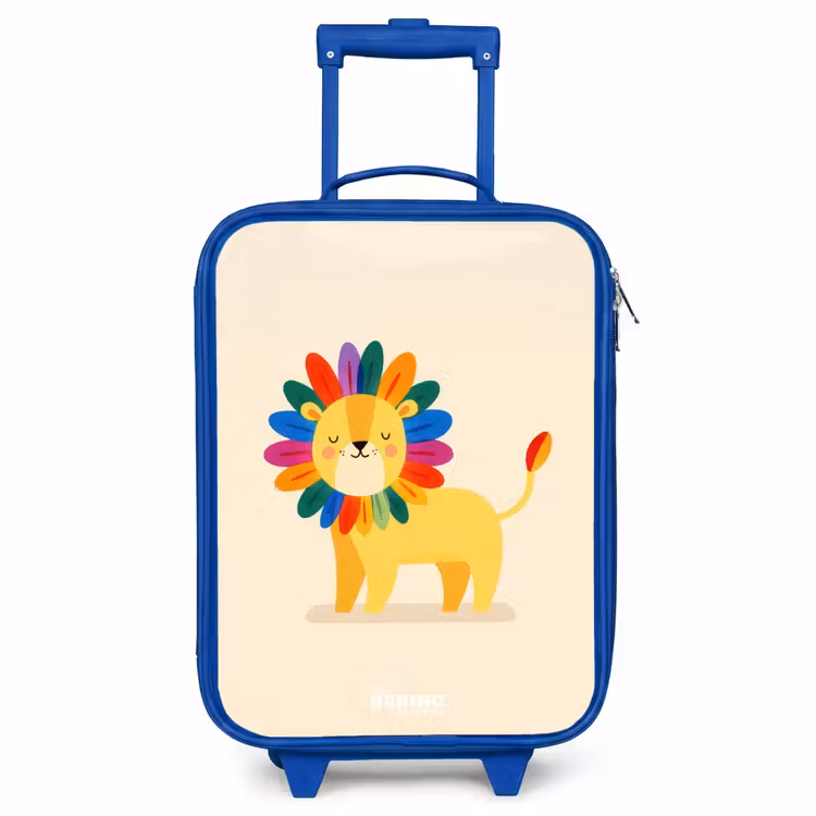 Kids’ Suitcase - Blue - Lion - Mane - Colorful — 1