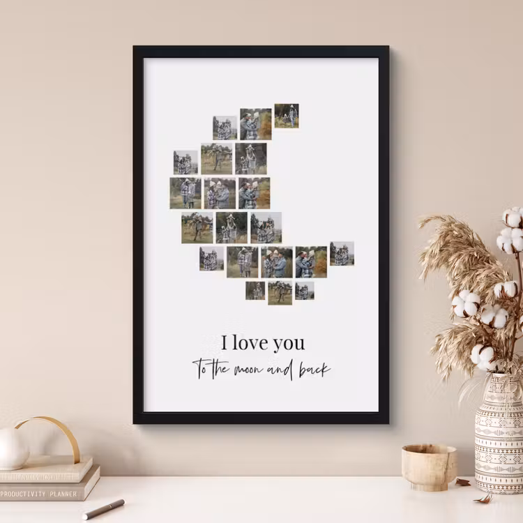 Poster with Frame – Moon Collage — 4