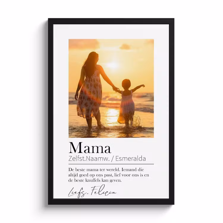 Poster with Frame - Mum Meaning 1 Photo — 1