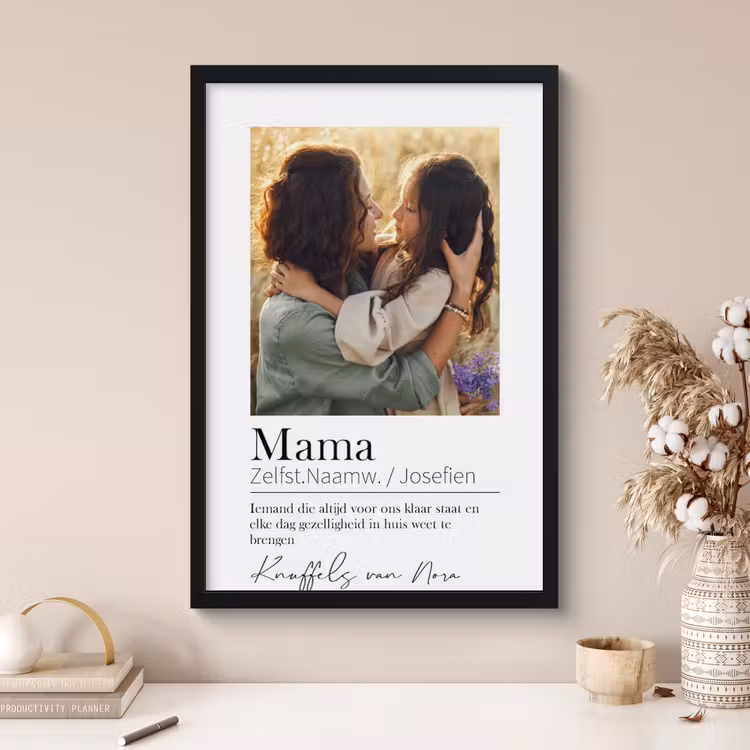 Poster with Frame - Mum Meaning 1 Photo — 4