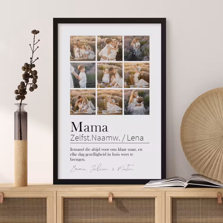 Poster with Frame - Mum Meaning Collage — 3