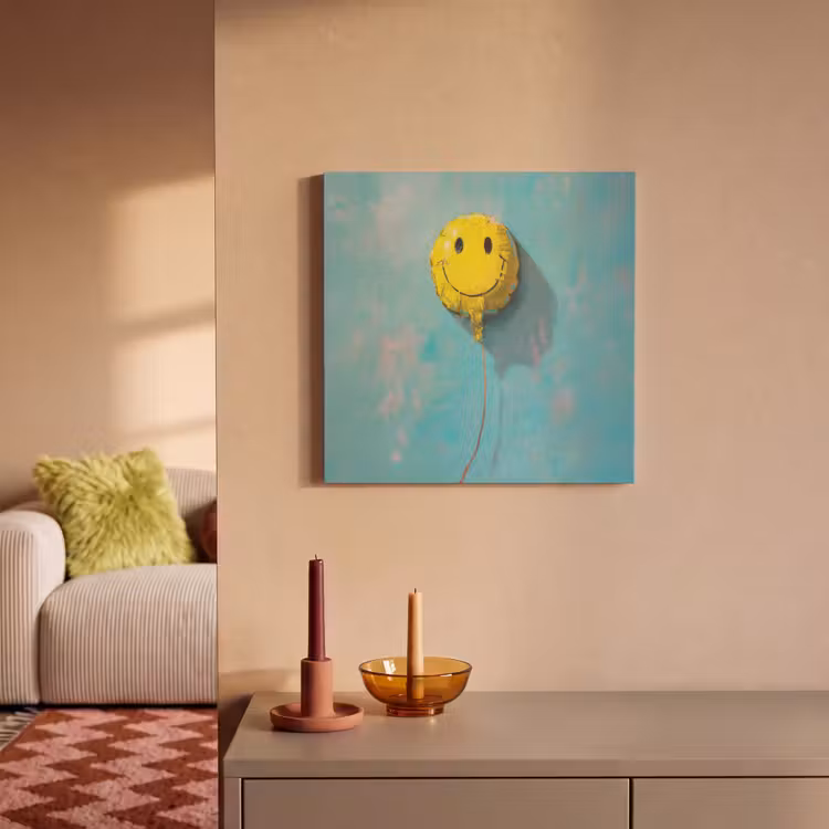 Acoustic Felt - Balloon - Yellow - Smiley — 2