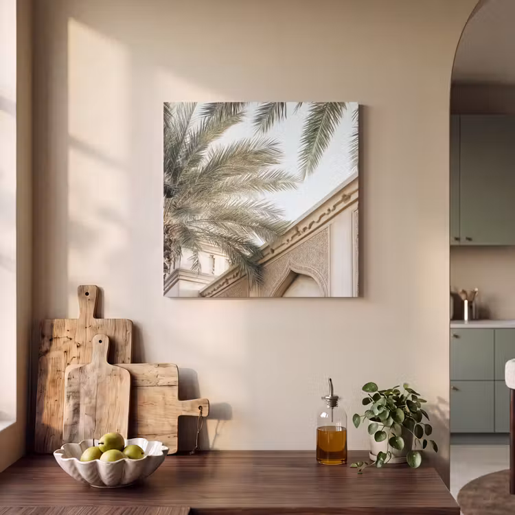 Acoustic Felt - Building - Palm trees - Beige - Sun — 3