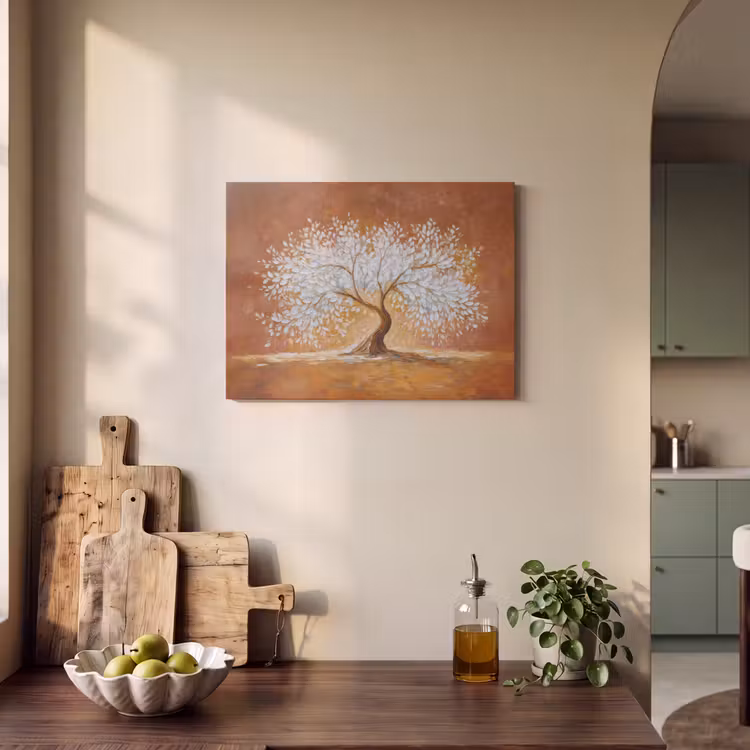 Acoustic Felt - Abstract - Tree - White - Leaves — 3