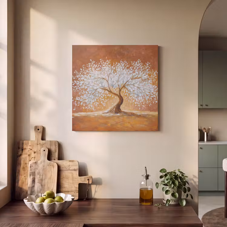 Acoustic Felt - Abstract - Tree - White - Leaves — 3