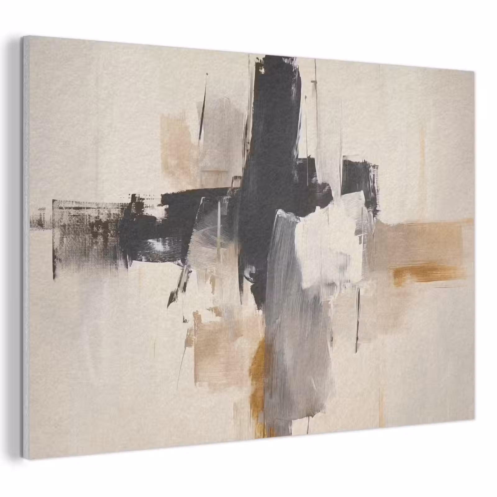 Acoustic Felt - Brush strokes - Rough - Abstract - Beige — 1
