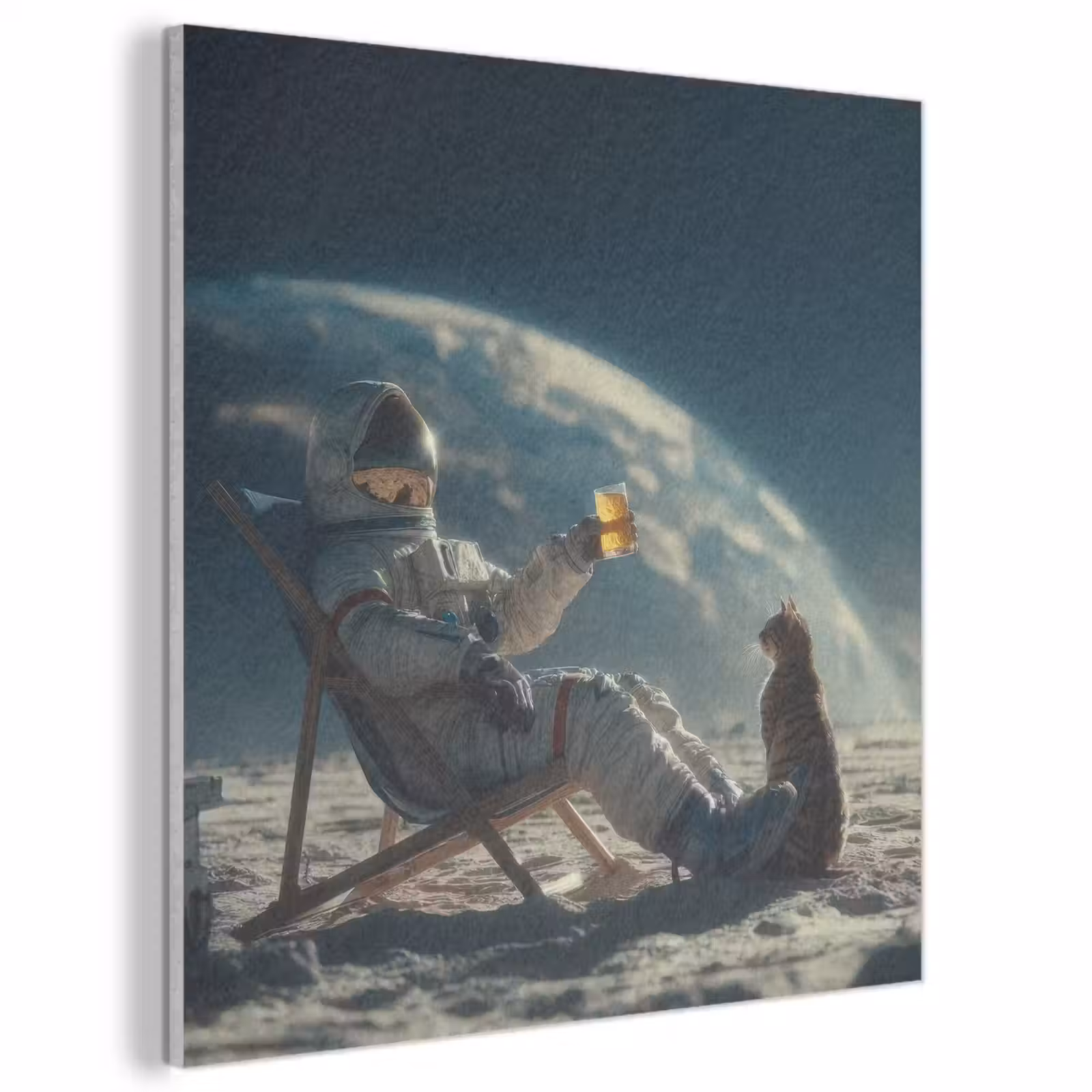 Acoustic Felt - Astronaut - Cat - Glass - Chair — 1