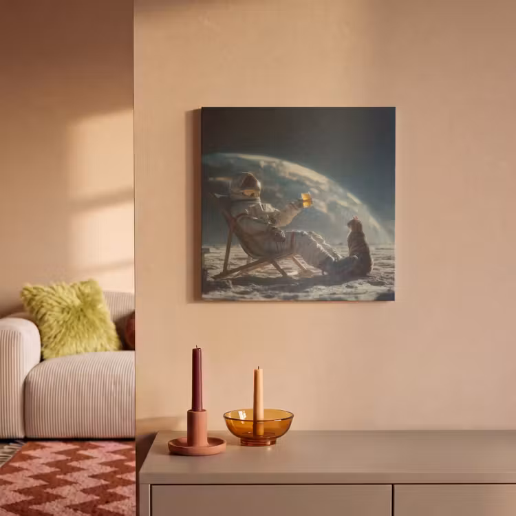Acoustic Felt - Astronaut - Cat - Glass - Chair — 2