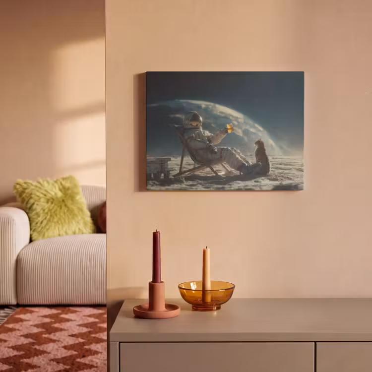 Acoustic Felt - Astronaut - Cat - Glass - Chair — 2