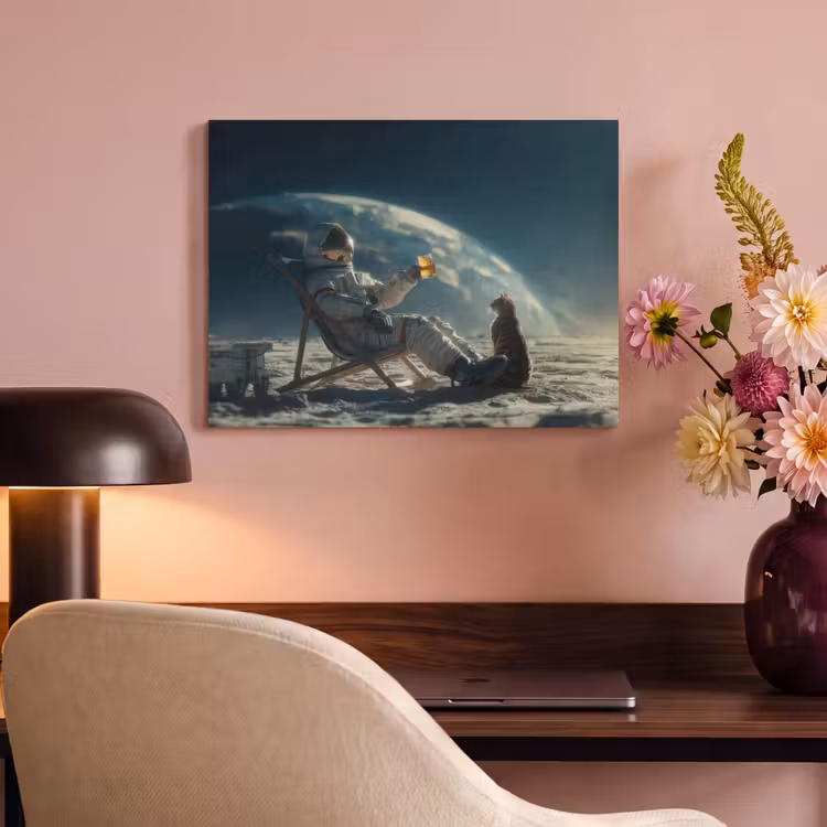 Acoustic Felt - Astronaut - Cat - Glass - Chair — 4