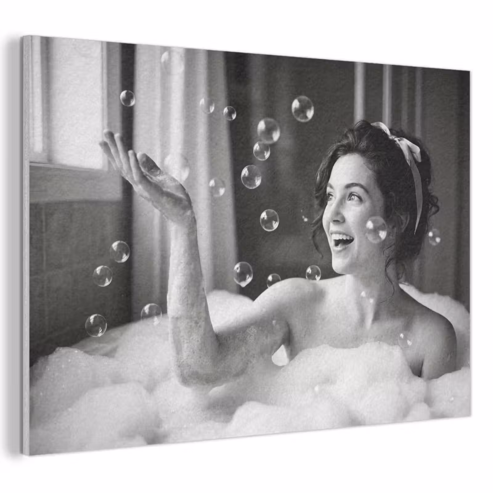 Acoustic Felt - Bath - Bubbles - Black - White — 1