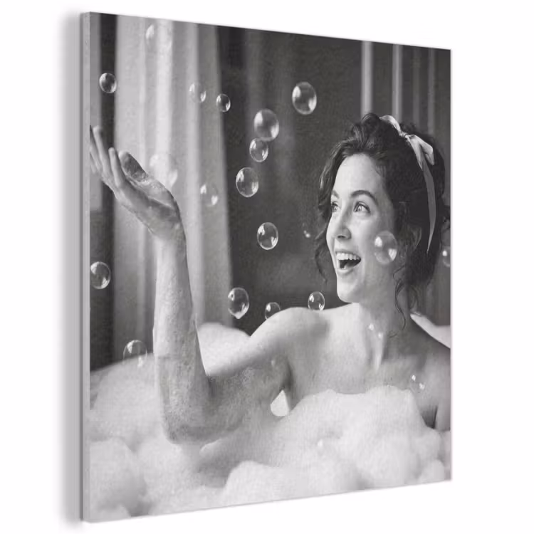 Acoustic Felt - Bath - Bubbles - Black - White — 1