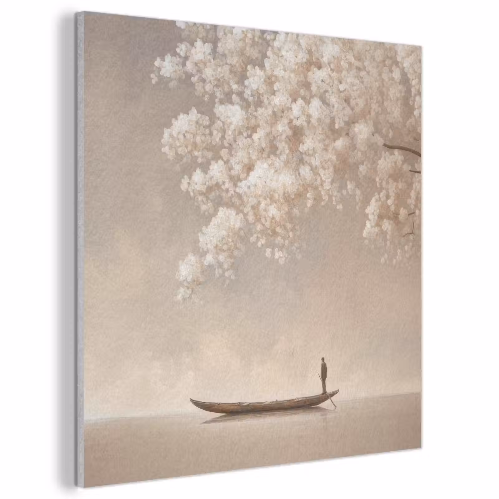 Acoustic Felt - Blossoms - White - Boat - Minimalist — 1
