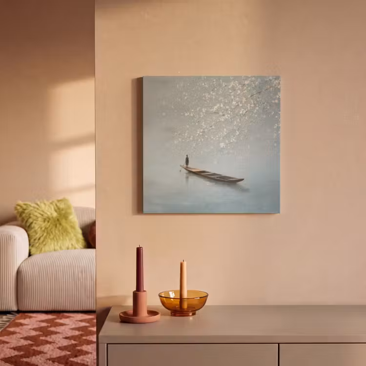 Acoustic Felt - Blossoms - Minimalist - Water surface - Boat — 2