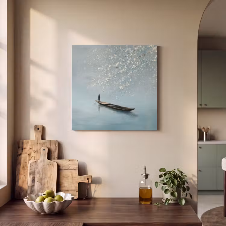 Acoustic Felt - Blossoms - Minimalist - Water surface - Boat — 3