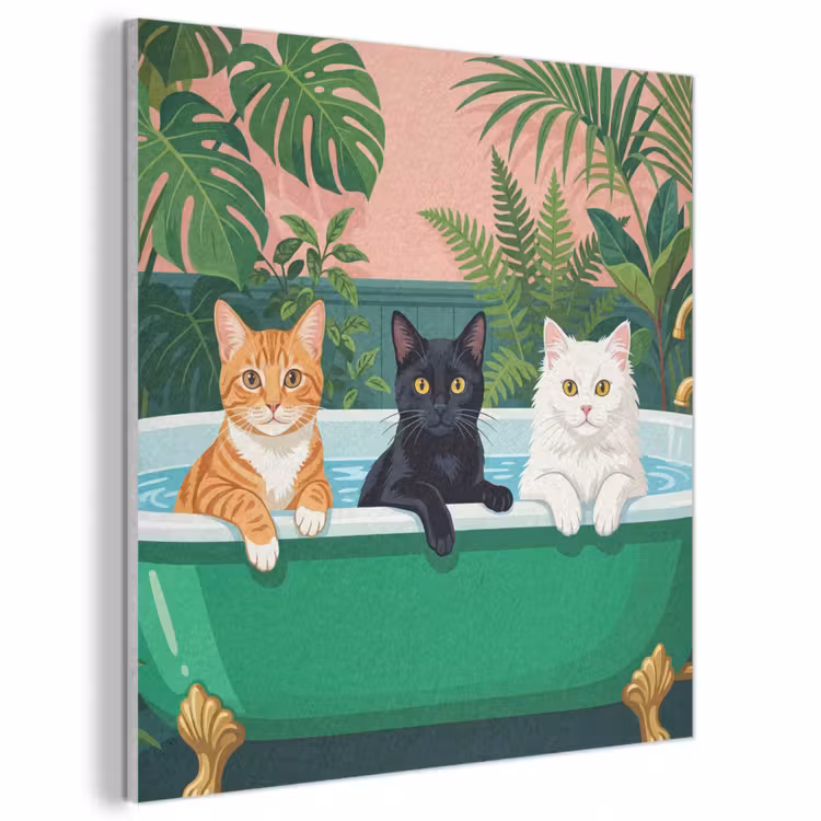 Acoustic Felt - Bathroom - Cat Parade - Colorful — 1