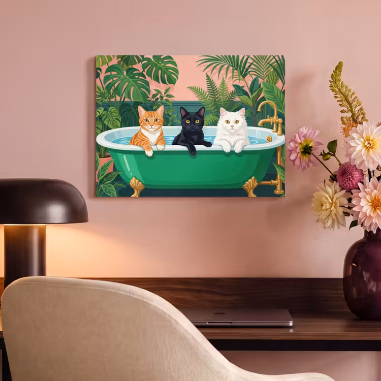 Acoustic Felt - Bathroom - Cat Parade - Colorful — 4