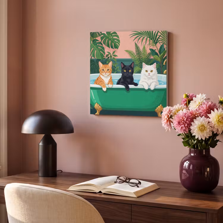 Acoustic Felt - Bathroom - Cat Parade - Colorful — 4