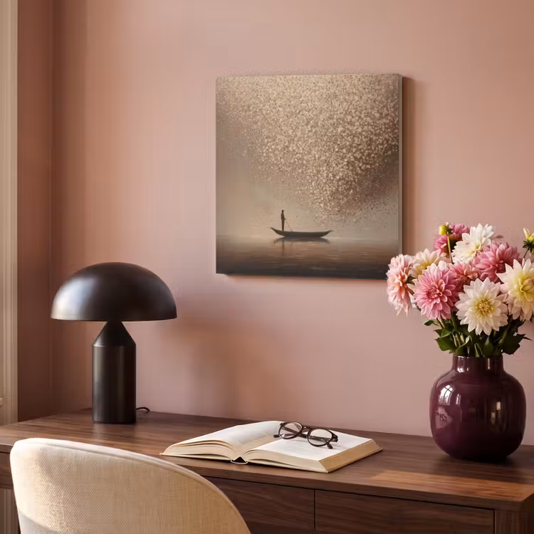 Acoustic Felt - Boat - Leaves - Gold - Water — 4