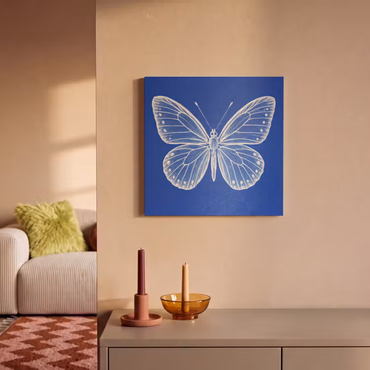Acoustic Felt - Butterfly - White - Drawn - Dots — 2