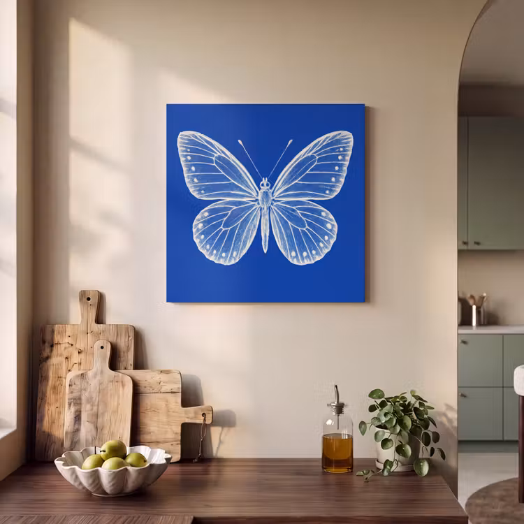 Acoustic Felt - Butterfly - White - Drawn - Dots — 3