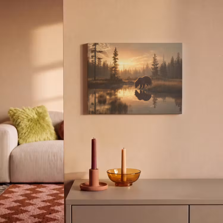 Acoustic Felt - Bear - water - forest - morning light — 2
