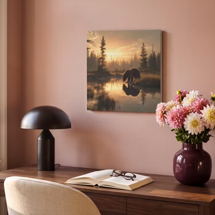 Acoustic Felt - Bear - water - forest - morning light — 4