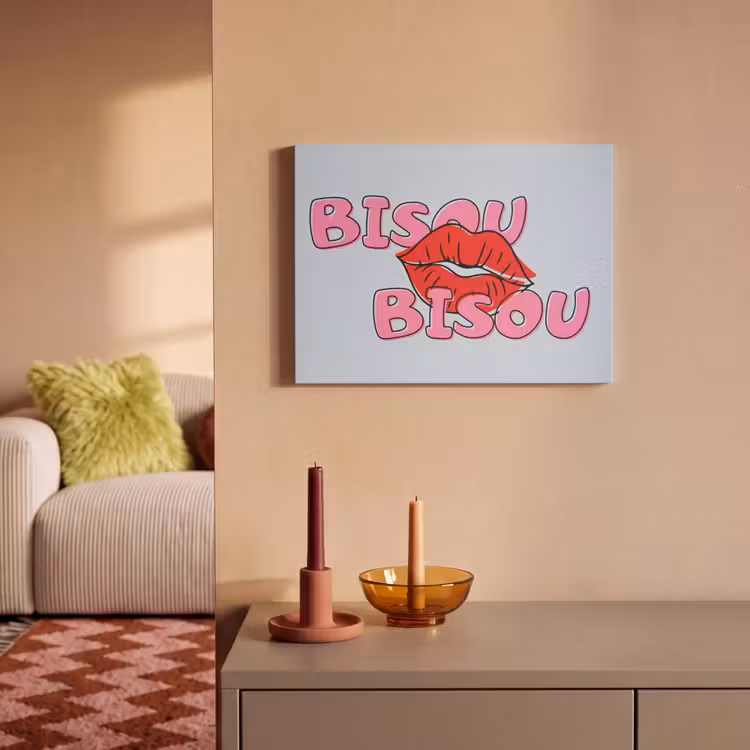 Acoustic Panel - Bisou - Blue - Pink - Lips — 2