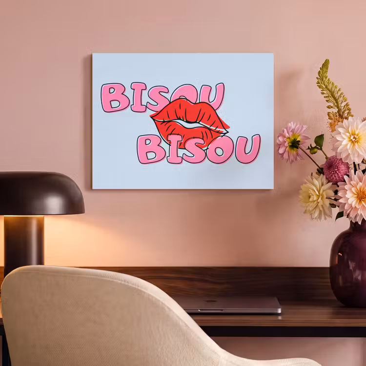 Acoustic Panel - Bisou - Blue - Pink - Lips — 4