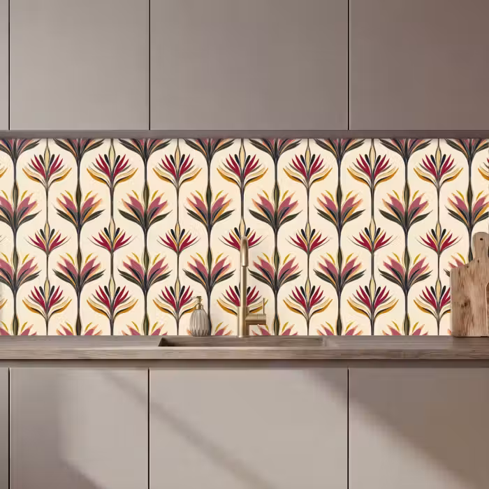Kitchen Wall Splashback - Fan - Motif - Colorful