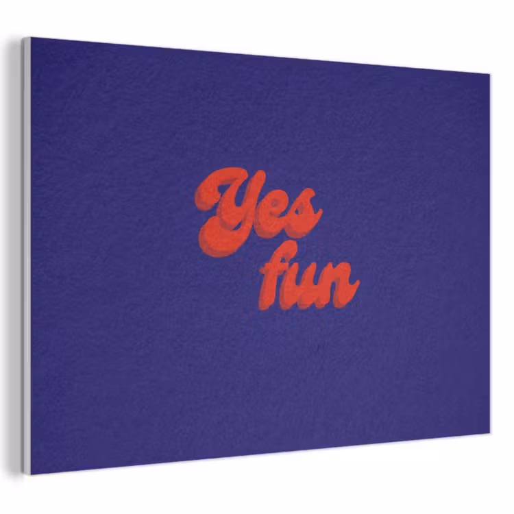 Acoustic Panel - Blue - Red - Yes fun - 3D — 1