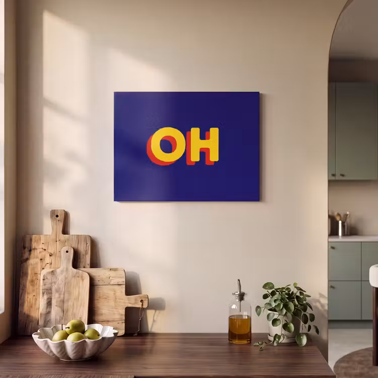 Acoustic Panel - Blue - Yellow - OH - Shadow — 3