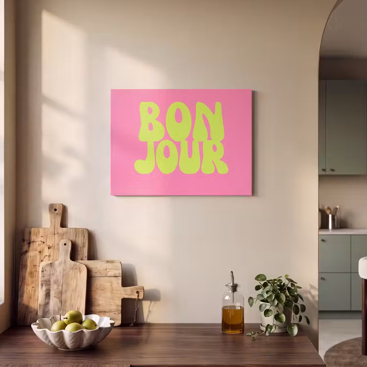 Acoustic Panel - Bonjour - Pink - Bright green — 3
