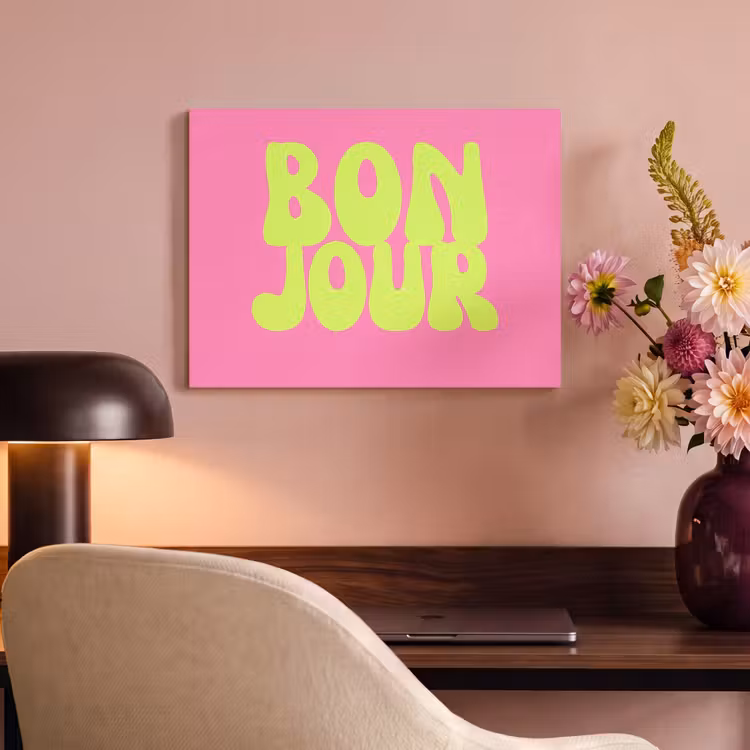 Acoustic Panel - Bonjour - Pink - Bright green — 4