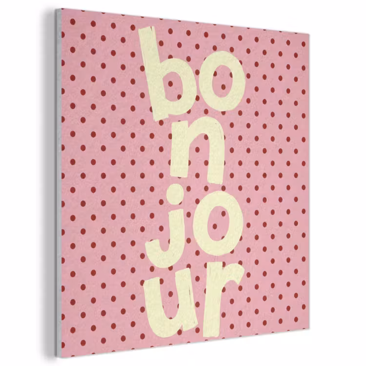Acoustic Felt - Bonjour - Dots - Pink- Yellow — 1