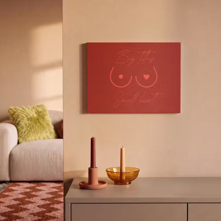 Acoustic Felt - Big titties small heart - Red - Heart — 2