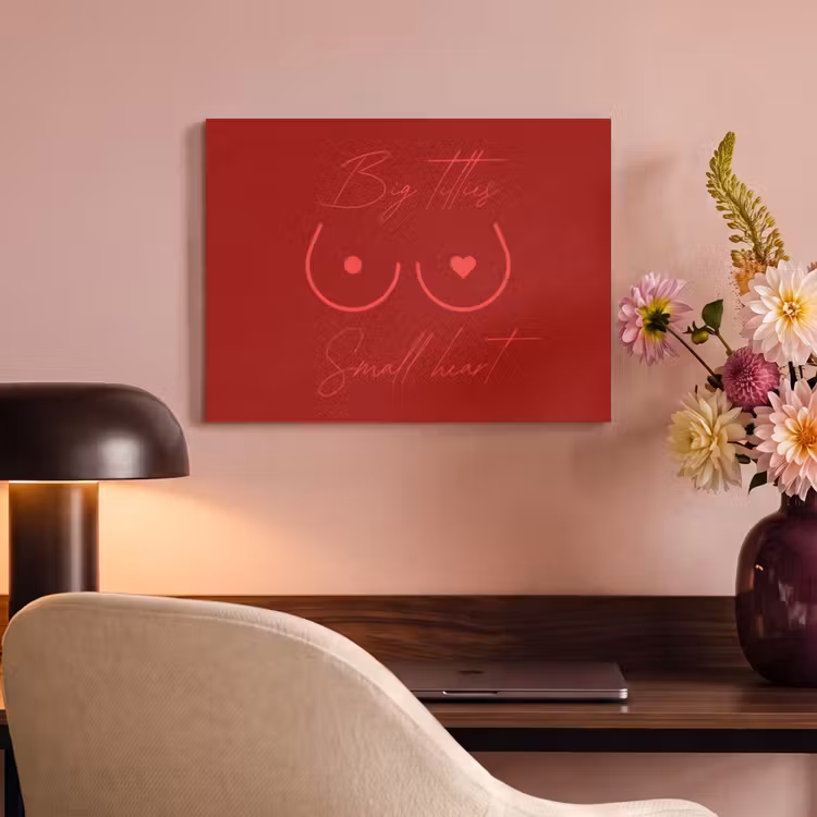 Acoustic Felt - Big titties small heart - Red - Heart — 4