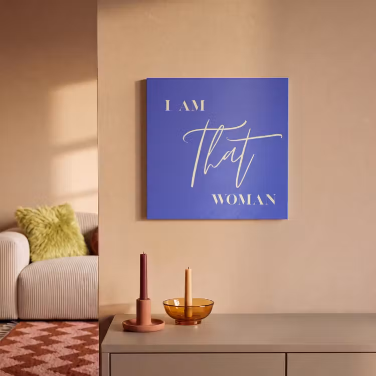 Acoustic Felt - Blue - I am that woman - Ornate - Minimalist — 2