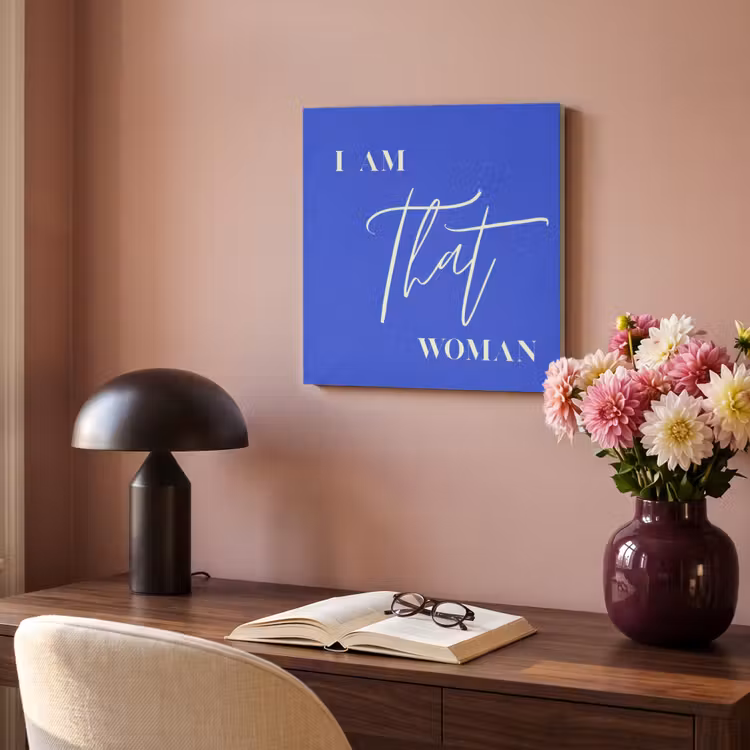Acoustic Felt - Blue - I am that woman - Ornate - Minimalist — 4