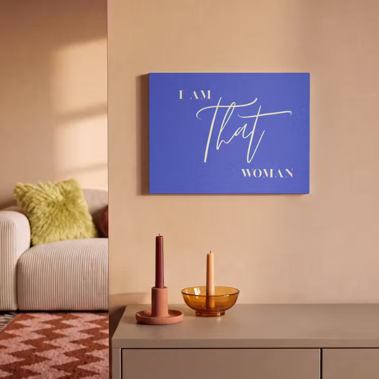 Acoustic Felt - Blue - I am that woman - Ornate - Minimalist — 2