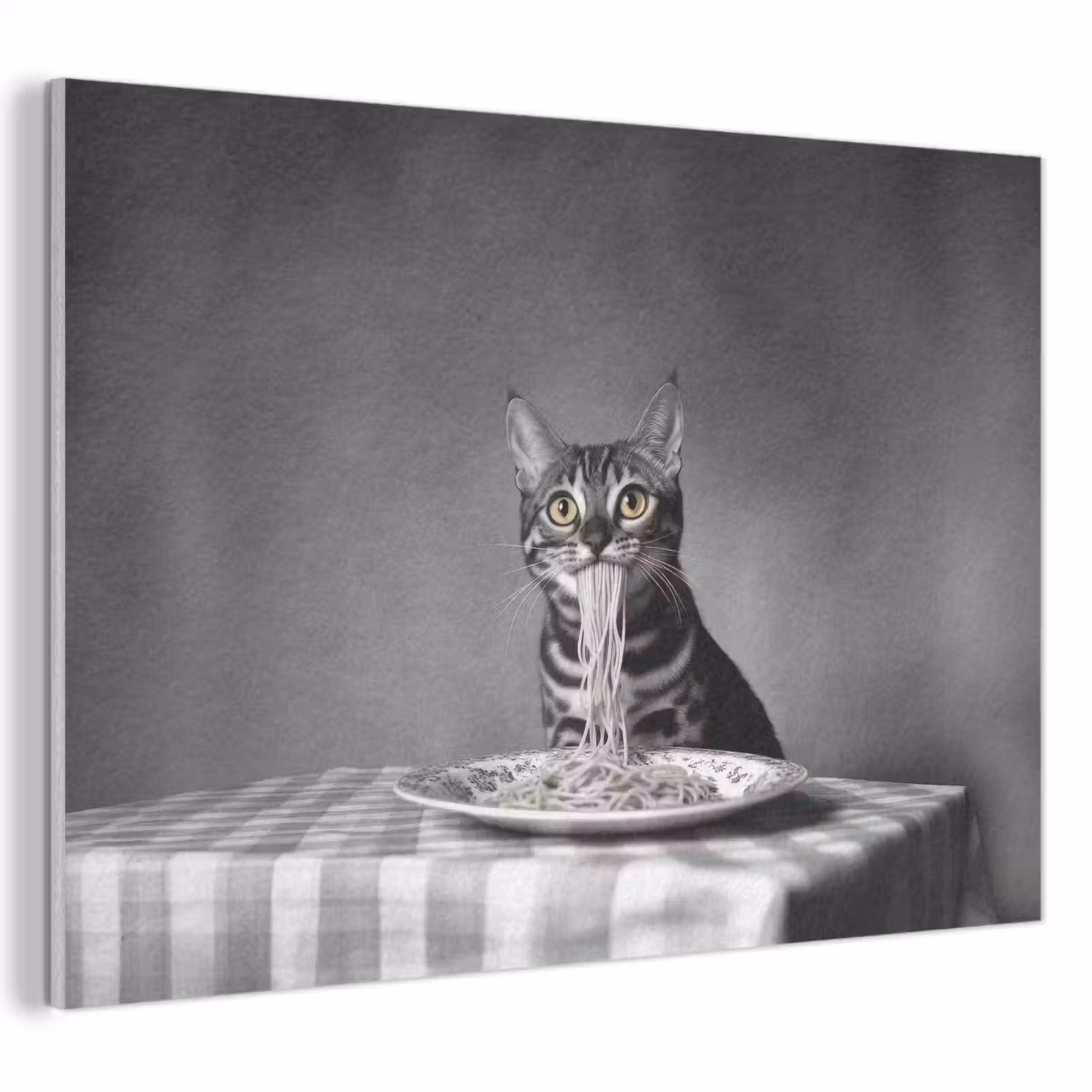 Acoustic Felt - Bengal - Cat - Tablecloth - Black - White - Animal — 1