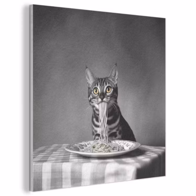 Acoustic Felt - Bengal - Cat - Tablecloth - Black - White - Animal — 1
