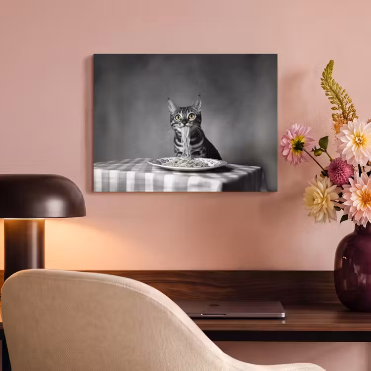 Acoustic Felt - Bengal - Cat - Tablecloth - Black - White - Animal — 4