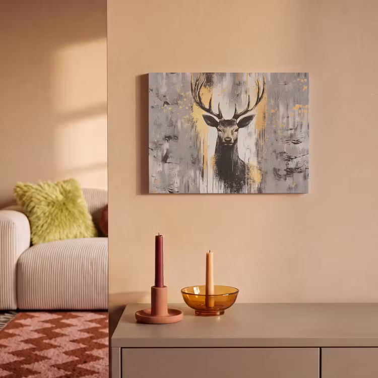 Acoustic Felt - Abstract - Deer - Antlers - Gold — 2