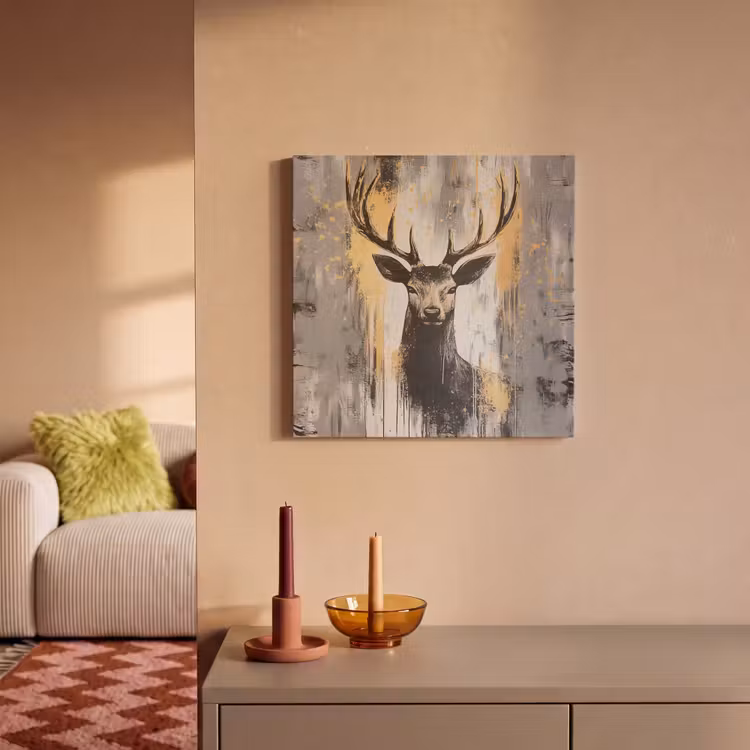 Acoustic Felt - Abstract - Deer - Antlers - Gold — 2