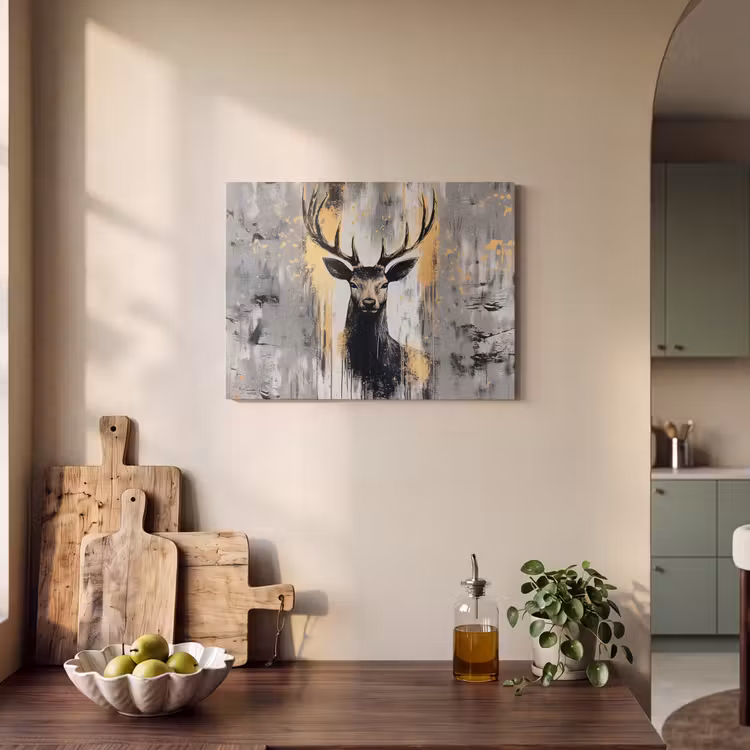 Acoustic Felt - Abstract - Deer - Antlers - Gold — 3