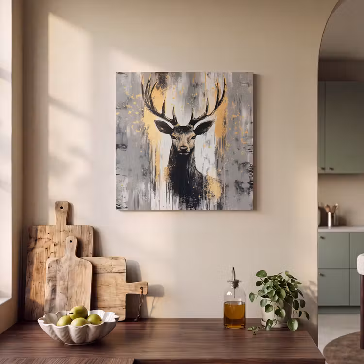 Acoustic Felt - Abstract - Deer - Antlers - Gold — 3
