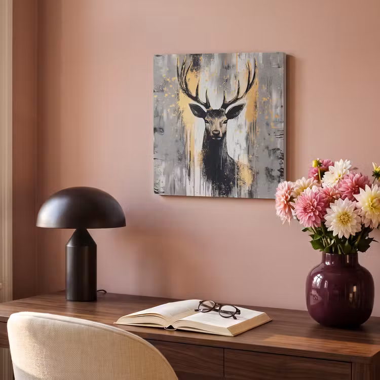 Acoustic Felt - Abstract - Deer - Antlers - Gold — 4